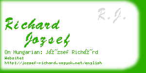 richard jozsef business card